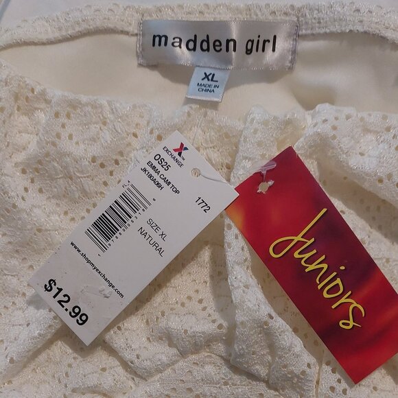 Madden Girl Junior White Lace Bustier Tank Top Sz XL - Picture 5 of 5